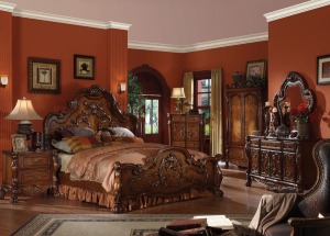 dark traditional ornate bedroom